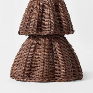 Árbol de Navidad Decorativo de Ratán Tejido a Mano, Decoración Festiva Hecha a Mano para Estantes y Escritorios de Vietnam - Product Image 3