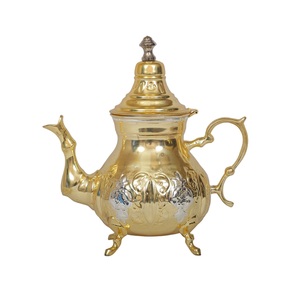 Taluka présente une bouilloire à thé en laiton martelé royal et élégant avec un aspect et une finition de luxe pour faire du thé et du café - Product Image 4