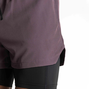 Pantalones cortos 2 en 1 con bolsillo para hombre, con logotipo diseño personalizado, esenciales para entrenamiento, venta al por mayor - Product Image 6