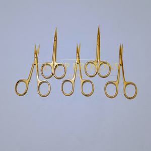 Ciseaux à plasma dorés de haute qualité, nouveau produit, pour sourcils, en acier inoxydable, avec votre propre logo et couleur personnalisés, instrument de beauté - Product Image 5