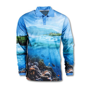 Chemise de pêche d'été en plein air personnalisable avec séchage rapide extensible à manches longues UPF 50 + Protection solaire Design par sublimation - Product Image 3