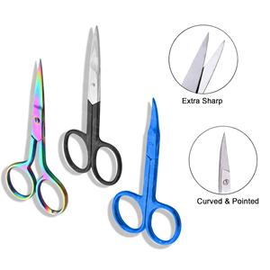 Set de Tijeras Profesionales para Manicura de Acero Inoxidable, 3 Tijeras para el Cuidado de las Uñas, con Punta Fina para Cutículas, Bordado Stork, OEM, Venta al por Mayor - Product Image 1