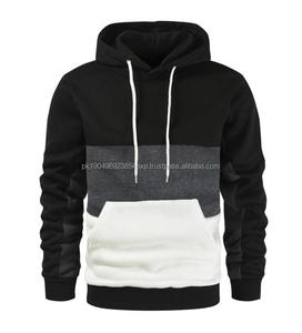 Sudadera con Capucha Informal de Otoño Invierno, Sudadera con Capucha de Manga Larga con Bloques de Color y Logotipo Personalizado para Hombre - Product Image 3