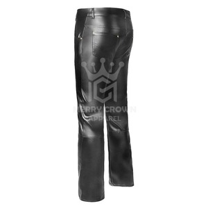 Ropa de calle Diseña tu propia fábrica, pantalones de cuero para mujer, recién llegados, servicio OEM, pantalones de cuero de moda únicos para hombre - Product Image 6