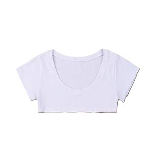 Camisetas Cortas Ajustadas para Mujer, Personalizables, Lisas, con Logo, de Algodón, para Fitness - Product Image 1