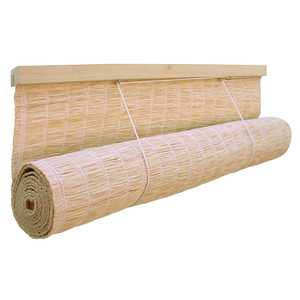 Persiana enrollable de bambú PRIMULA con carro 150x250 (Paja) Patrón de apertura horizontal - Product Image 1