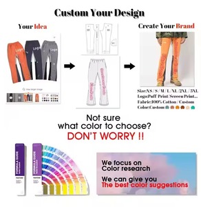 กางเกงขาบานสำหรับผู้ชายสีเทา2025เฮเทอร์สไตล์พังก์ผ้ายืดเอวยางยืดแบบเย็บปะติดปะต่อกันดีไซน์แบบเรียงซ้อนกันด้านหน้าแบน - Product Image 2