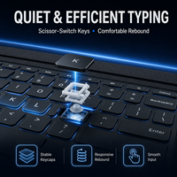 Étui clavier magnétique OEM à protection intégrale pour tablette avec pavé tactile, support amovible et emplacement pour stylet, pour la vente en gros