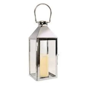 Linterna de vela con grabado de hierro y vidrio, diseño clásico, portavelas de metal con recubrimiento de polvo blanco, tamaño ideal para decoración del hogar - Product Image 5
