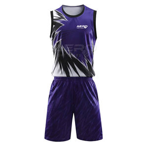 Conjunto de uniforme de baloncesto transpirable personalizado para adultos, incluidas camisetas y pantalones cortos, opciones de talla grande - Product Image 1