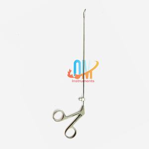 Pinzas microquirúrgicas laringeas ENT 45 con mandíbula en forma de corazón izquierda, sólidas, de 22 cm, de acero inoxidable, autoclavables, reutilizables, para cirugía de precisión del laringe - Product Image 4