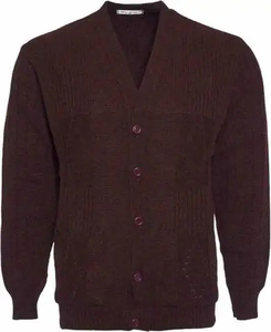 Suéter de Cuello Mao para Hombre, Corte Ajustado, Transpirable, de Algodón/Fibra de Bambú, con Bolsillos, para Invierno - Product Image 2