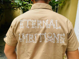 Customized Lightweight Button-Up <b>Men's</b> Summer Casual Style T-<b>Shirts</b> <b>Skull</b> Pattern Printed Knitted Fabric Street Wears - Product Image 6