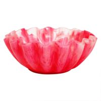 Plateau de service décoratif moderne européen fait main en résine polie rose, orange et verte, écologique et compatible lave-vaisselle