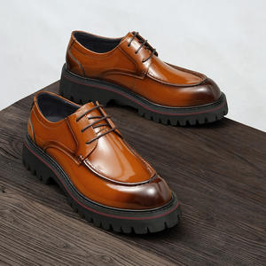 รองเท้าหนังแท้สำหรับธุรกิจ พื้นรองเท้าทนทานต่อการสึกหรอ พร้อมพื้นรองเท้าด้านในระบายอากาศได้ดี รองเท้าทางการสำหรับผู้ชาย รองเท้าทำงาน - Product Image 2