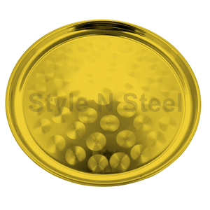 ชุดเครื่องใช้บนโต๊ะอาหารสำหรับใช้ในบ้านและห้องครัวชุดรับประทานอาหาร thali สีเงินชุบทองขัดเงาแบบเดี่ยว - Product Image 2