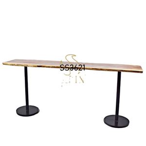 โต๊ะไม้แบบอินเดียทำด้วยมือสำหรับบ้านบาร์และร้านอาหารเฟอร์นิเจอร์ไม้ทำด้วยมืองานออกแบบล่าสุด - Product Image 1