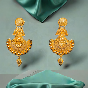 ชุดต่างหูสำหรับผู้หญิงชุดต่างหูชุบทอง22CT ดีไซน์แบบดั้งเดิม - Product Image 1