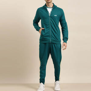 ชุดวอร์มเข้ารูปพิมพ์ลายสำหรับผู้ชายชุดฝึกแบบมีซิปสำหรับฤดูหนาวเสื้อผ้ากีฬาใส่สบายไซส์ใหญ่พิเศษ - Product Image 3