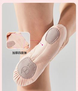 Zapatillas de Ballet para Niñas, de Primera Calidad, Suaves, Elásticas, con Cordones, Ligeras, con Parte Superior de Lona, para Entrenamiento Profesional - Product Image 4