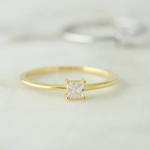 Bague élégante et classique en argent 925 avec zircon cubique, faite à la main, tendance, de qualité supérieure, pour femmes, pour mariage, anniversaire, fête - Product Image 4