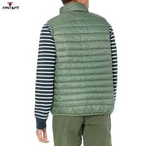 Custom Men Lightweight Reversible Waterproof Puffer <b>Vest</b> Bubble Sleeveless Breathable Winter Warm OEM Service Outdoor Use - Product Image 2