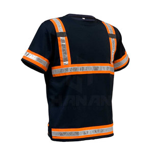 เสื้อยืดนิรภัยมองเห็นง่ายได้รับการรับรองจาก Ansi พร้อมแถบสะท้อนแสงน้ำหนักเบาแห้งเร็ว - Product Image 6