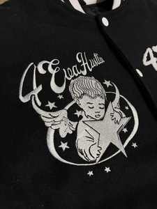 Chaqueta Universitaria Letterman, Manga de Cuero Genuino, Cuello Alto, Tela Delgada de Lona, Ropa Masculina de Alta Calidad, Ecológica - Product Image 5