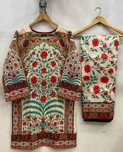 Costumes en coton de créateur pour femmes pakistanais brodés Shalwar Kameez avec motif grande taille vêtements ODM - Product Image 3