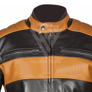 Blouson en cuir décontracté pour moto d'hiver pour hommes, coupe confortable, respirant et imperméable, vêtement de course automobile - Product Image 6