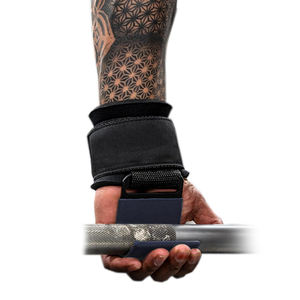 Poignées en cuir Crochets de musculation antidérapants Sangles Personnalisables Logo Poignet Deadlifts Heavy - Product Image 5