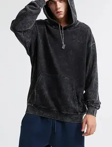 เสื้อฮู้ดสำหรับผู้ชายผ้าซักกรดมาใหม่ - Product Image 4