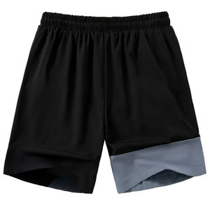 Pantalones cortos para correr holgados deportivos informales unisex para hombre, pantalones cortos con bolsillos, logotipo personalizado, patrón sólido, pantalones cortos de malla para hombre - Product Image 6