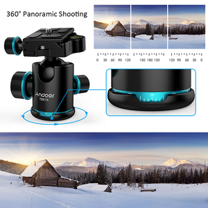 Tb81x Tripod bóng đầu 360 độ xoay toàn cảnh bóng đầu cho tripod monopod trượt DSLR máy ảnh với <span class=keywords><strong>3</strong></span> 1/4 "để <span class=keywords><strong>3</strong></span>/8" vít - Product Image 3