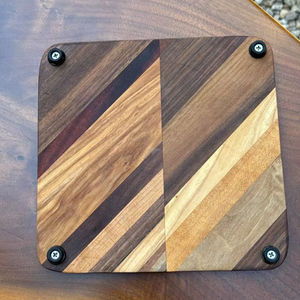 Planche à découper et plateau de service en bois, forme rectangulaire durable, épaisseur 12 mm, passe au lave-vaisselle - Product Image 1