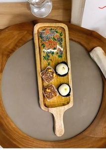 Plateau de service en bois avec poignée Planche rectangulaire artisanale pour collations Apéritifs Fromage Et Desserts - Product Image 3