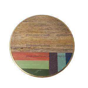 Posavasos único y soporte de madera Respetuoso con el medio ambiente Madera maciza de lujo y epoxi Decoración de barra para el hogar de alta calidad Cuadrado de resina epoxi - Product Image 1