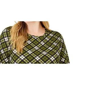 Camicetta in chiffon stampata a maniche lunghe taglie forti 3X da donna Michael Kors, verde, stile casual western per primavera/estate - Product Image 2