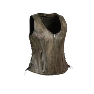 CHALECO DE MOTO DE CUERO CON ESTILO PARA HOMBRE Y MUJER ROPA AL POR MAYOR PERSONALIZADO HOMBRE IMPERMEABLE CASUAL LISO - Product Image 1