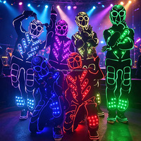 Trajes de Baile Tron con Luces LED y Fibra Óptica, Programables, de Alto Rendimiento, 433 Piezas