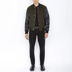 Veste universitaire d'hiver pour homme de haute qualité avec logo personnalisé, col montant, logo frontal, tissu peigné, coupe moderne, coupe-vent pour l'extérieur - Product Image 2