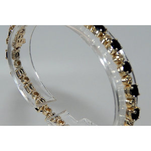 Set bracciale Tennis in zaffiro e diamanti da 5,25 ct. Gioielli 925 moda in argento Sterling - Product Image 2