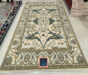 Tapis en laine noué à la main | Tapis moderne écologique à poils moyens Caractéristiques lavables antidérapantes pour l'entrée, le salon et la chambre à coucher - Product Image 1