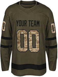 Nuevo 2022, venta al por mayor, UNIFORMES DE EQUIPO, camisa de Hockey, sublimación personalizada, estampado de camuflaje sublimado, camisetas de hockey sobre hielo - Product Image 6