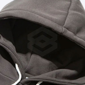 Sweat à capuche surdimensionné pour homme, personnalisé avec logo imprimé, respirant, nouvelle mode hiver 2024, motif uni teint. - Product Image 3