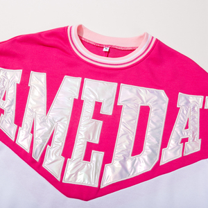 Personnalisé femmes 100% coton doublé tissé Hip Hop solide pull à manches longues hiver automne sweat-shirt - Product Image 4