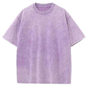 Personalizado de gran tamaño negro gris hombres en blanco ácido lavado camiseta fabricante precio barato manga corta hombres Vintage camiseta para hombres - Product Image 1