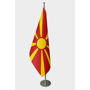 Bandera Oficial de Macedonia para Interiores, Decoración y Accesorio Perfecto para Oficina - Product Image 1