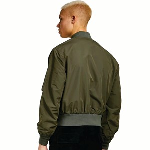 Wholesale Custom Winter Windbreaker Wholesale <b>Men</b> <b>Plus</b> <b>Size</b> <b>Men's</b> <b>Jackets</b> Plain Nylon Satin Bomber <b>Men's</b> <b>Jackets</b> - Product Image 4