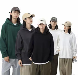 เสื้อฮู้ดปักลายเทอร์รี่500 GSM สำหรับผู้ชายเสื้อผ้าแนวสตรีทโอเวอร์ไซส์แบบกำหนดเองสำหรับฤดูหนาว - Product Image 2